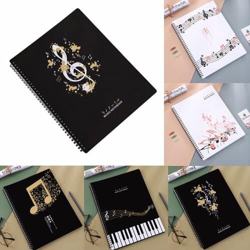 60 Pages A4 Music Score Coil Folder Document Practice Piano Paper Sheets Storage Organizer
