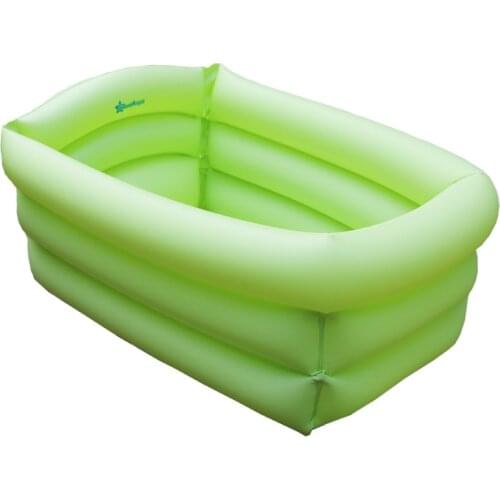 65 * 45 * 30cm Green Inflatable Childrens Pool Baby Bath Folding Bathtub Swimming Pool Home Supplies