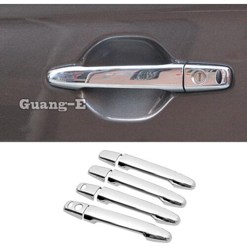 For Mitsubishi Outlander 2016 2017 2018 2019 2020 Car Cover Detector Sticks Frame Lamp Trim ABS Chrome Car Door Handle 8pcs