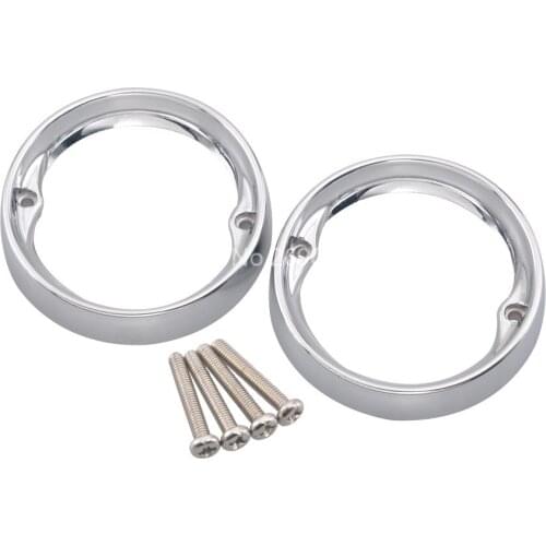 Motorcycles Accessories Chrome Turn Signal Light Visor Covers Trim Rings Fit For Harley Touring Glides FLST FLSTC FLSTN FLHR