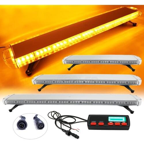 76CM To 182CM LED Warning Roof Top Strobe Lights Emergency Flashing Car Trucks Beacons Lightbar Red Blue Amber Yellow 12V 24V
