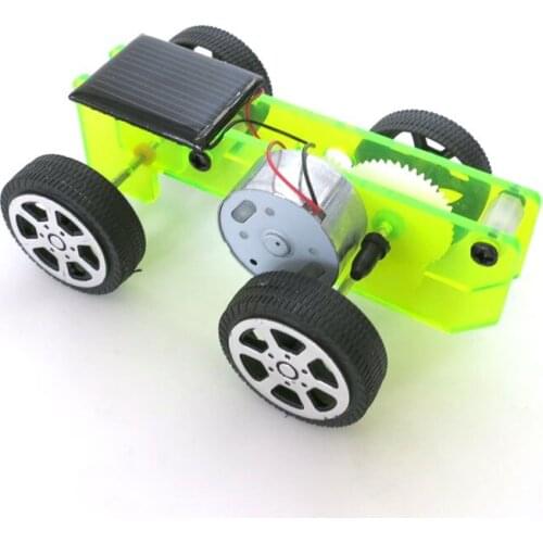 Solar car DIY material package childrens handmade novel creative toys kindergarten DIY electric toys