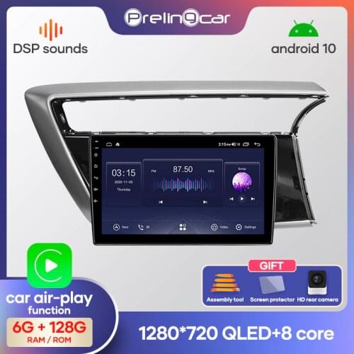 Prelingcar Android 10.0 car multimedia player for PERODUA MYVI icon 10 inch radio stereo gps navigation system support carplay