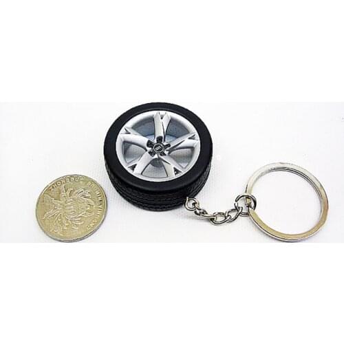 1/18 Scale Sports Car Tire Keychain Creative Kids Birthday Gift Rubber Tires Toys for Boys Hot Mini Toys Cool Pendant