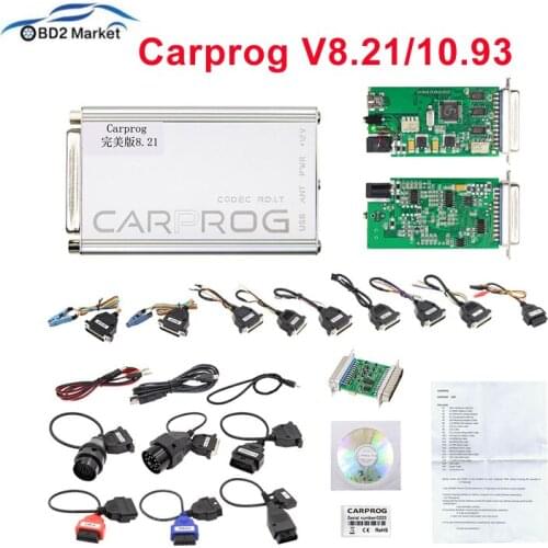 Carprog V8.21/V10.93 Car prog Full Set ECU Chip Tunning Tool 8.21 Online Programmer Car Prog OBD2 Scanner Car Repair Tool