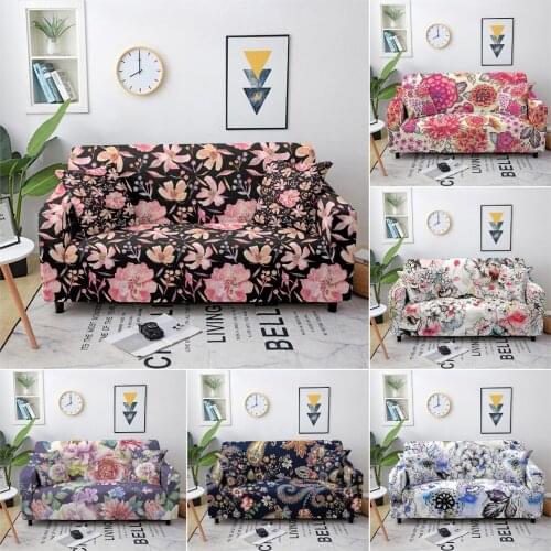Floral Flowers Pattern Sofa Covers For Living Room Elastic Stretch Sofa Slipcover Couch Cover Pet Furniture Protector Home Decor