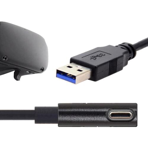 CY Fit for Oculus Link VR Standard USB 3.0 to USB 3.1 Type-C Left Right Angled Type Data Cable