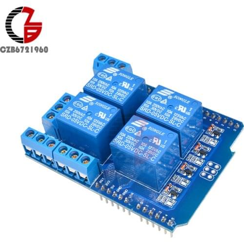 DC 5V 4 Channel Relay Shield Development Board 4 CH Relay Control Switch Expansion Board for Arduino Motor LED Light Electronic