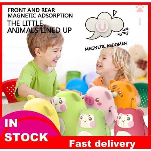 Childrens Toy Follower Electromagnetic Animal Seesaw Perfect Suit Children Kids Toy Gift Interactive Puzzle Educational Robot
