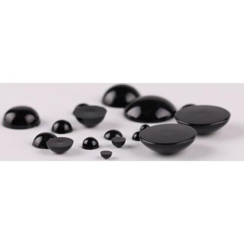 Diy Jewelry accessories black round eyes flat bottom semi-circle paste piece handmade material fabric