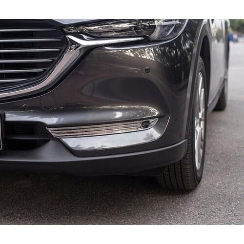 Car Accessories Lamp Cover Fog Light For Mazda Carbon Fiber Abs 2018 2019 Trim Front Read Grain