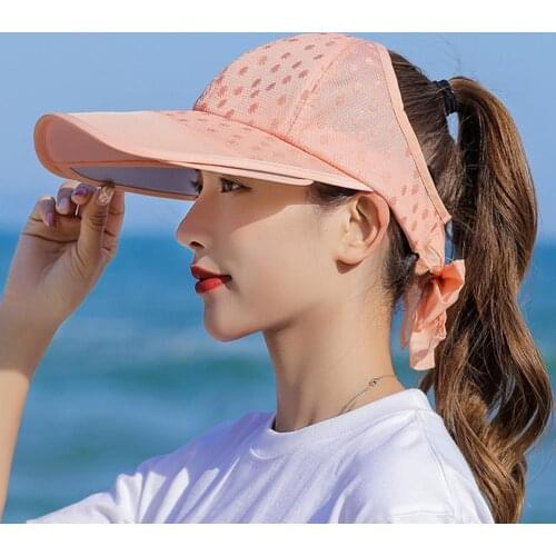 Women Sun Hat Anti-uv Sun protection Fashion Beautiful Ladies Golf Sport Summer Sun Visor Hat Outdoor Riding Sun Cap