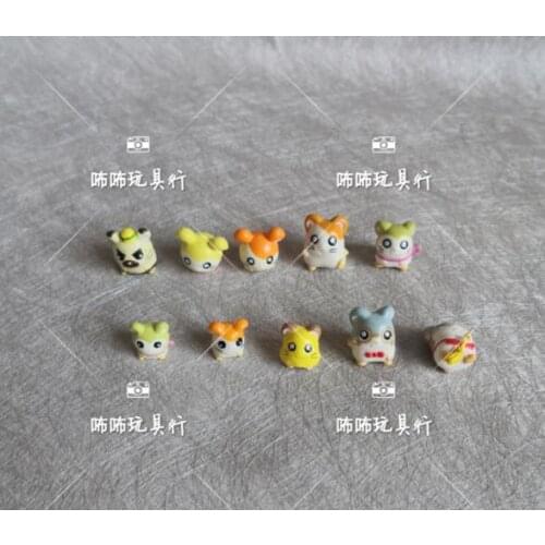 50PCS/lot Cartoon Action Figure Toy Sweet Cute Little Hamsters 2CM Animal Dolls Birthday Gift For Girls Kids Toys