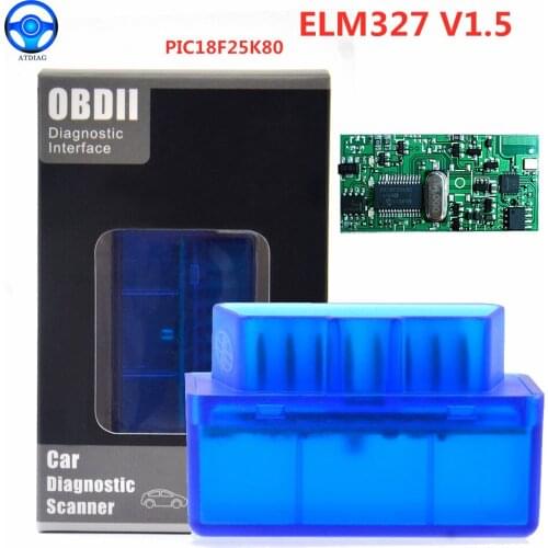 HOT!!!Really V1.5 Super MINI ELM327 Bluetooth Real PIC18F25K80 Version 1.5 OBD2/OBDII for Android Car Code Scanner Good Packing