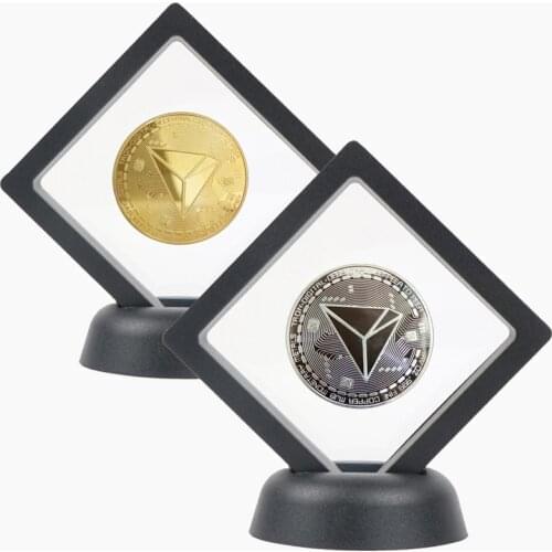 TRX Coin Collectible Gold Silver Plated Bitcoin Art Collection Physical Commemorative Replica Coins Home decor Gift