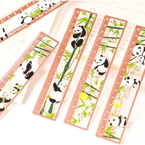 Brass Chinese Style Scale Bookmark with Metal Hollow Straight Ruler Innovative Lettering Gifts for Classmates DU55