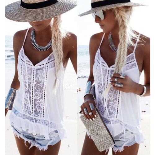 2020 Hot Summer Sexy Women Fashion Loose Tanks Sleeveless Casual Linen Camis Breach Style