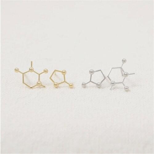 Fashion molecular geometry stud earrings zinc alloymolecular structure of stud earrings
