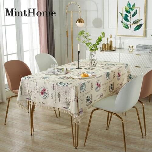 New retro impression waterproof tablecloth home dust-proof tablecloth rectangular tablecloth cloth