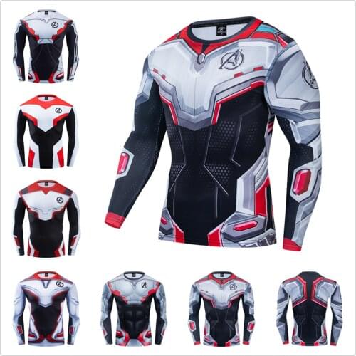 2021 NEW Quantum Realm Suit Cosplay Premium 3D Printed Costume Compression T shirt Finess Gym Quick-Drying Tight Tops