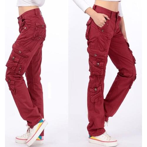 2021 New Arrival Spring Autumn Pants Loose Jeans Baggy Cargo Pants Many Colors For Women Girls