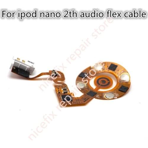 New white For ipod nano 2 2th Audio Flex Cable replacement mobile phone parts free shipping new arrival