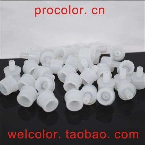 Newest White Transparent color big hollow seal canon hp inkjet cartridge cleaning clean tool rubber silicone sealing stopper