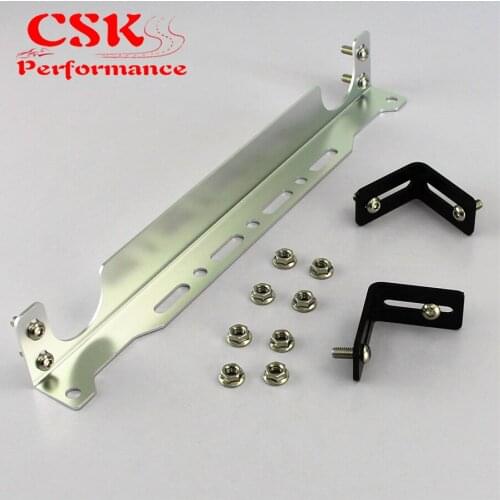 New Universal Mocal Engine 248mm Oil Cooler T6061 Mounting Bracket Kit Black / Silver