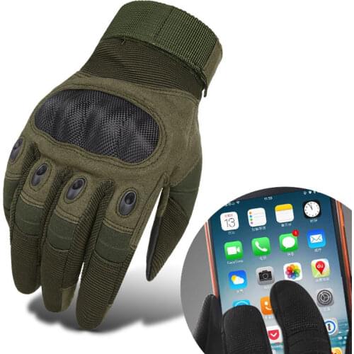 Men Tactical Gloves Military Shooting Airsoft Gloves Army Paintball Gear Outdoor Combat Anti-Skid Touch Screen Full Finger Glove