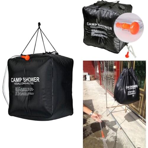 40L Portable Solar Heated Water Bag Energy Heated Bathing Camping Shower Bag Camping Water Shower Bag