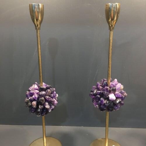 Natural mineral crystal candlestick Crystal candlestick for wedding centerpiece home Decoration