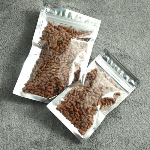 Translucent aluminium ziplock bag / Aluminum foil plastic pouch /Food storage packaging/Sealed bags