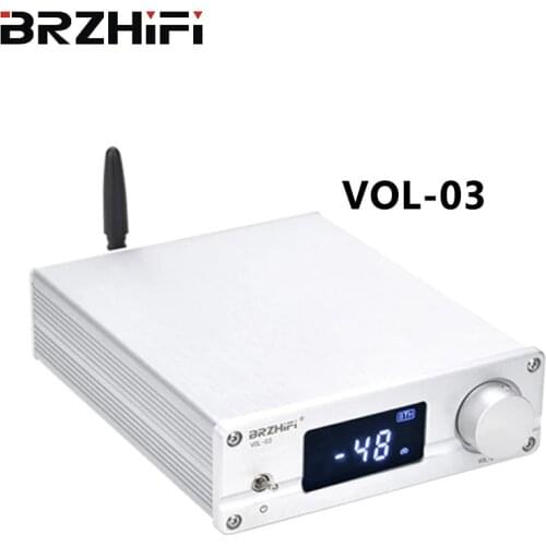 BRZHIFI VOL03 Preamplifier Bluetooth 5.0 QCC3008 Support SBC AAC APTX HiFi Digital Audio Amp For Power Amplifier Active Speakers