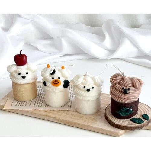 3D Cream Cake Cup Aromatherapy Candle Plaster Molds Chocolate DIY Baking Decoration Silicone Mold