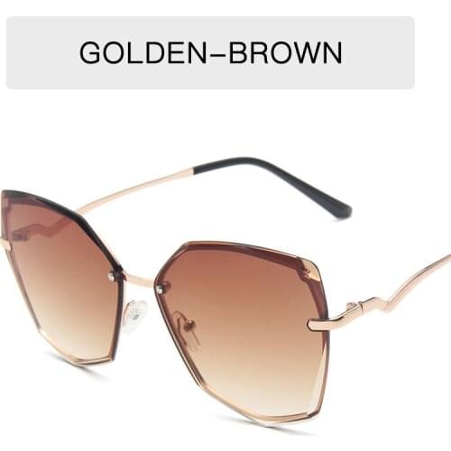 Sunglasses Women Vintage Metal Glasses UV400 Brown Acrylic Mirror Oversized Sun Glasses Female Big Frame Shades for Woman Men