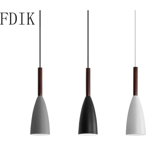 Modern Aluminum Lampshade Pendant Lights for Living Room Bedroom Coffee Indoor Lighting Hanging Lamp Nordic Kitchen Fixtures E27