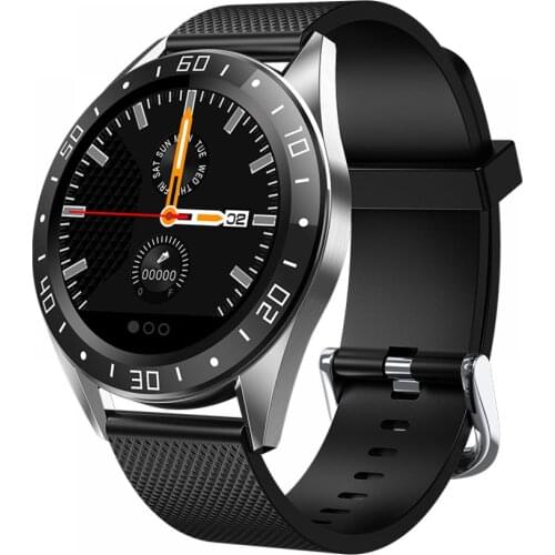 Sports Smart Watch GT105 1.22inch Heart Rate Blood Pressure Monitor Smartwatch Weather Push Music Control for IOS / Android