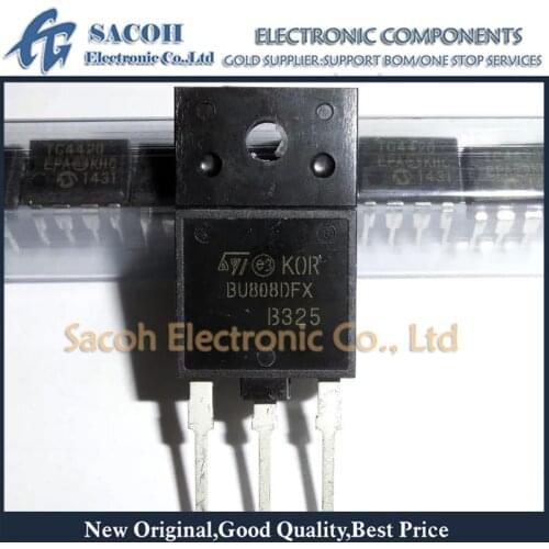 New Original 10PCS/Lot BU808DFX BU808DFI BU808DF BU808 TO-3PF 8A 1400V NPN POWER DARLINGTON TRANSISTOR