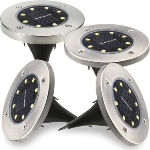 4LEDs 8LEDs 12LEDs Outdoor Garden Sola Powered Led Lawn Light Path Stairs Deck Step Lawn Ground Floor for Lamps Terrace Lighting