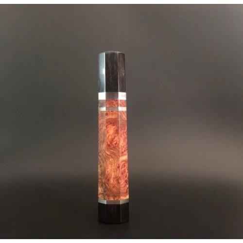 Japanese Octagonal Bubinga Burl Handle With Black Buffalo Horn Chef Knife Kitchen Knives Gyuto Yanagiba Deba Knives Handles