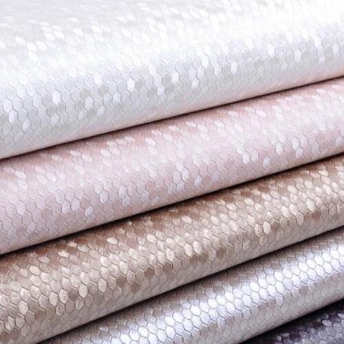 1 Meter Glitter Vinyl Fabric Sheet Leather Embossing Honeycomb Material Neoprene Pink Glitter Wallpaper Artificial Classic Cloth