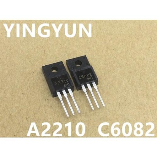 10PCS/Lot 5Pairs A2210 C6082 TO-220F (5pcs 2SA2210 + 5pcs 2SC6082) TO-220 new original