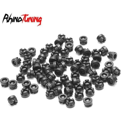 100pcs Matte Black Wheel Rivets Nuts Lip Decorative Nail For Car Rims