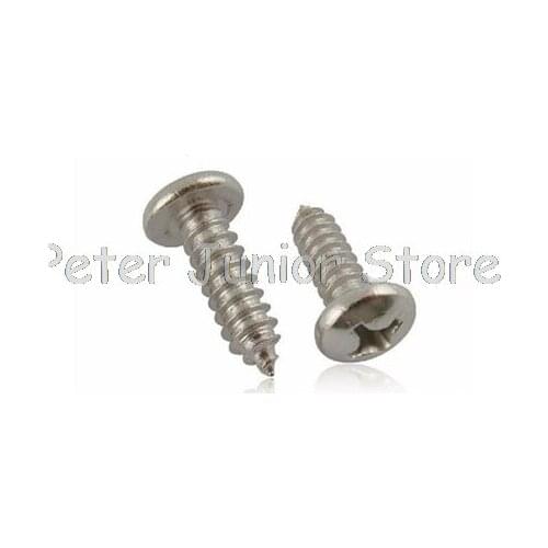 150Pcs screws M2 Nickel-plated pan head with round head cross and hard self-tapping screws M2 GB845