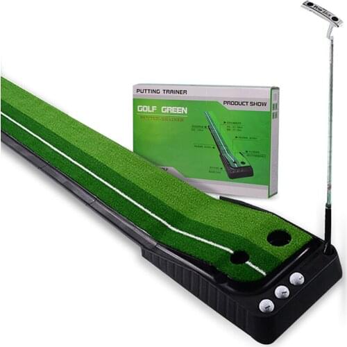 2.5M Golf Putting Practice Mat Grass Lawn Pads Outdoor Indoor Putting Golf Pad Trainer Aid Equipment Golf Putter Trainer Carpet