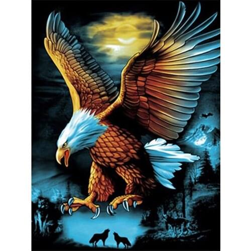 5D DIY Diamond Painting Eagle Craft Kit Full Drill Diamond Embroidery Animal Pictures Of Rhinestones Handmade Gift