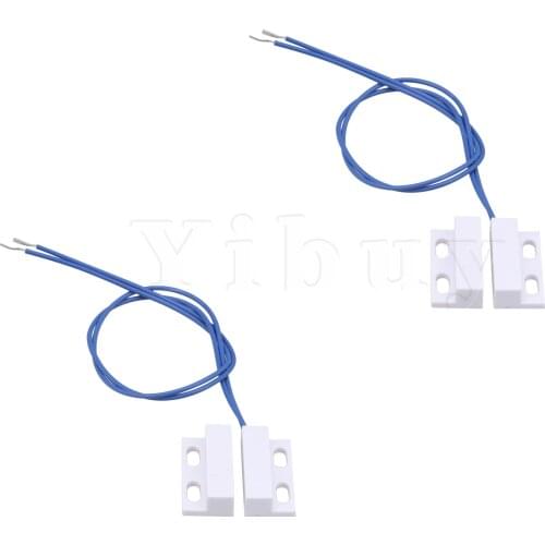 AC110-220V Metal Normally Open Type Door Sensor Switch White Pack of 2
