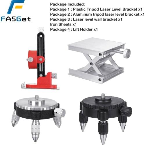 FASGet Accessories Universal Plastic Tripod Laser Level Bracket /Fine adjustment base/Laser level Wall bracket Lift Holder