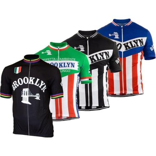 Brooklyn men cycling jersey 2019 short sleeve bicycle clothes black cycling clothing green bike jersey maillot ciclismo
