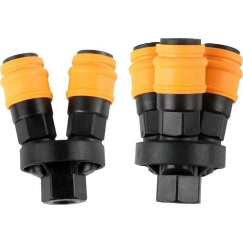 Quick Couping Connector For Air Compressor Pump 1/4 Thread Round Two Way Three Way Joing Pneumatic Parts